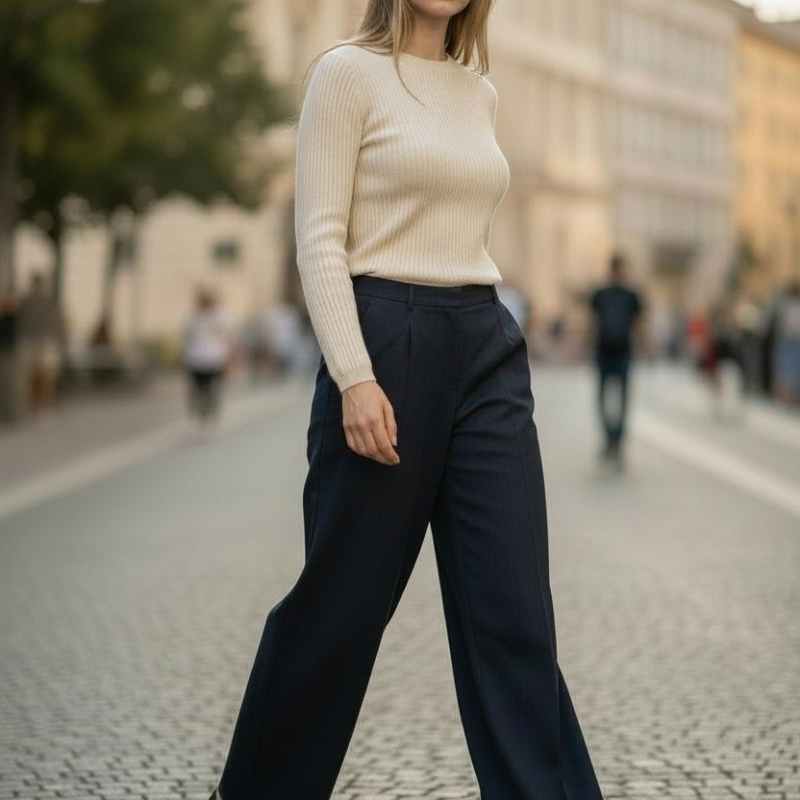 pantalon 7/8 femme – un jour ailleurs – noir – taille 42