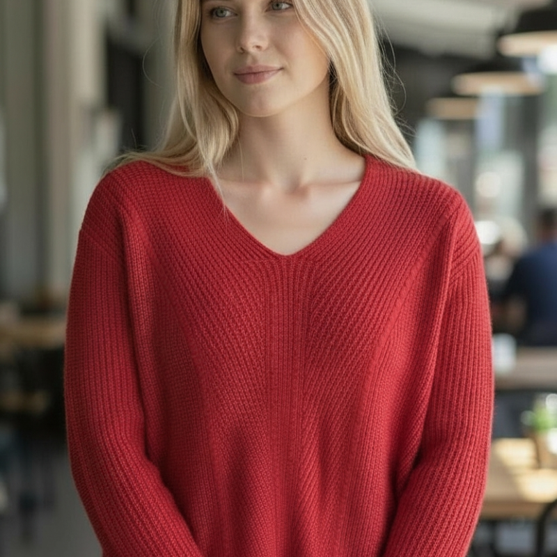 pull oversize maille côtelée – créations ani paris – made in france – taille m/l